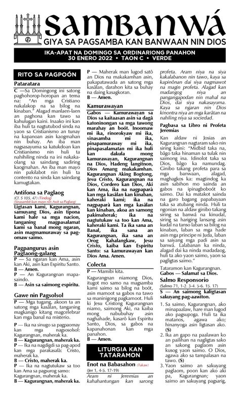 SAMBANWÁ BIKOL MISSALETTE: .